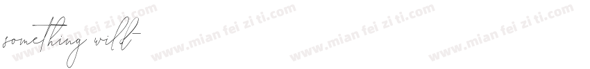 something wild字体转换